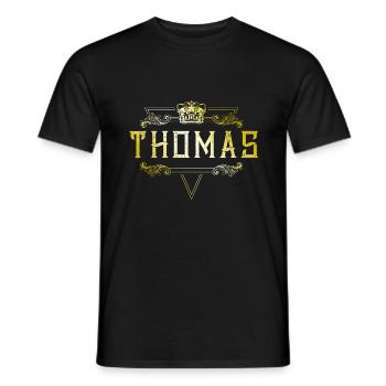 Thomas - Men's T-Shirt - black - Front - AI Model Male 178 light (178cm)