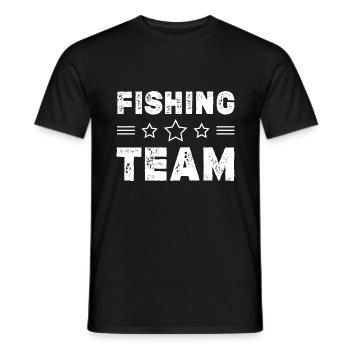 Équipe de pêche - T-shirt homme - noir - Devant - AI Model Male 178 light (178cm)