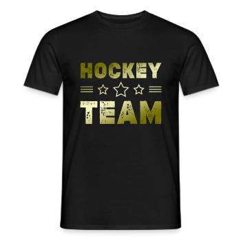 Équipe de hockey - T-shirt homme - noir - Devant - AI Model Male 178 light (178cm)