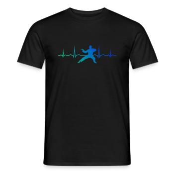 Kungfu Wushu Arts Martiaux Hommes Kung Fu Femmes - T-shirt homme - noir - Devant - AI Model Male 178 light (178cm)