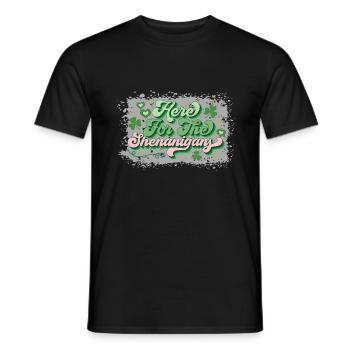 St. Patrick's Day - Here is fooling - Men's T-Shirt - black - Front - AI Model Male 178 light (178cm)