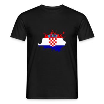 Kroatien - Männer T-Shirt - Schwarz - Vorne - AI Model Male 178 light (178cm)