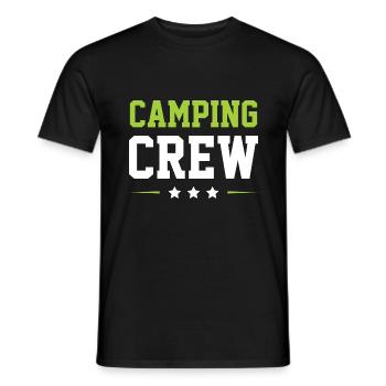 Camping Crew - Männer T-Shirt - Schwarz - Vorne - AI Model Male 178 light (178cm)