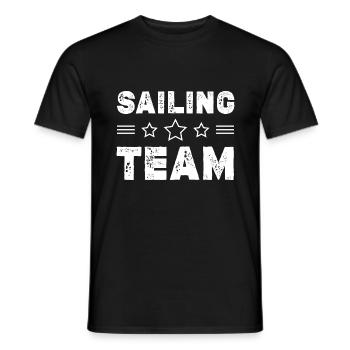 Équipe de voile - T-shirt homme - noir - Devant - AI Model Male 178 light (178cm)