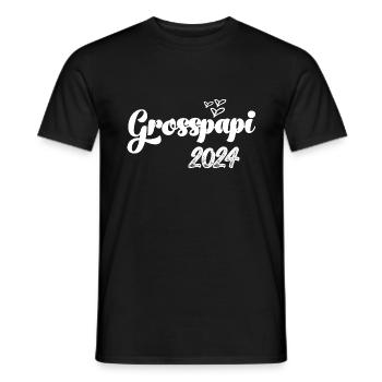 Grosspapi 2024 Befördert zum Grosspapi Opa Schweiz - Männer T-Shirt - Schwarz - Vorne - AI Model Male 178 light (178cm)