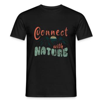 Connectez-vous avec la nature - naturverbunden - Spruch - T-shirt homme - noir - Devant - AI Model Male 178 light (178cm)