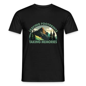 Camping campfire saying - Men's T-Shirt - black - Front - AI Model Male 178 light (178cm)