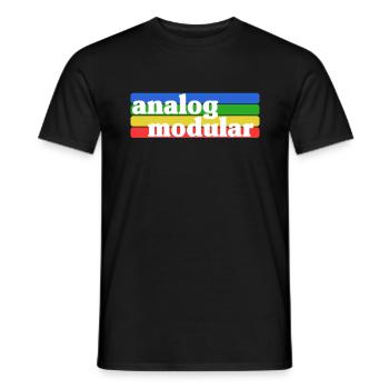 Modular Synthesizer Synth Vintage Retro Analog - Männer T-Shirt - Schwarz - Vorne - AI Model Male 178 light (178cm)