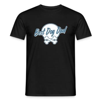 Best Dog Dad dog owner gift shirt dog dad - Men's T-Shirt - black - Front - AI Model Male 178 light (178cm)