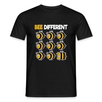 Bee Different abeille miel individuel - T-shirt homme - noir - Devant - AI Model Male 178 light (178cm)