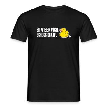 Sei wie ein Vogel Ente Enten Gummiente Shirt Büro - Männer T-Shirt - Schwarz - Vorne - AI Model Male 178 light (178cm)