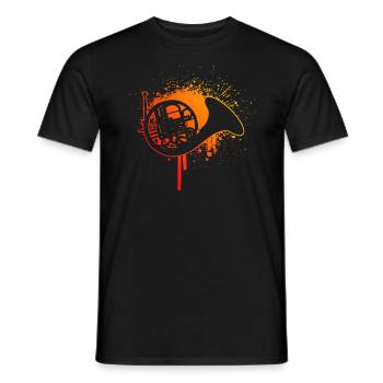 Women's Horn players Horn player French horn player - Men's T-Shirt - black - Front - AI Model Male 178 light (178cm)