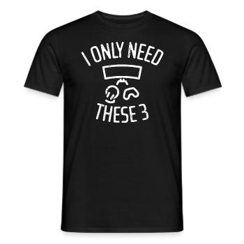 Je n’ai besoin que de ces trois - Gaming - T-shirt homme - noir - Devant - AI Model Male 178 light (178cm)