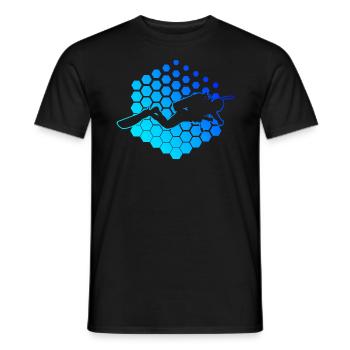 Diving Scuba Diving Diving Women Diver - Men's T-Shirt - black - Front - AI Model Male 178 light (178cm)