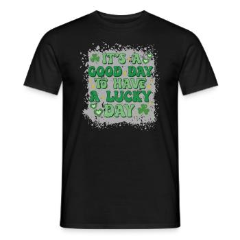 C’est une bonne journée pour avoir un jour de chance - T-shirt homme - noir - Devant - AI Model Male 178 light (178cm)