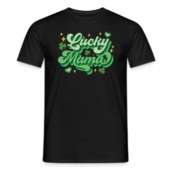 St. Patrick's Day Happy Mom - Men's T-Shirt - black - Front - AI Model Male 178 light (178cm)