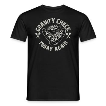 Gravity Check - Männer T-Shirt - Schwarz - Vorne - AI Model Male 178 light (178cm)