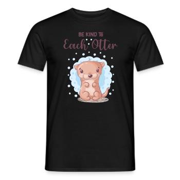 Be nice to every otter - Men's T-Shirt - black - Front - AI Model Male 178 light (178cm)