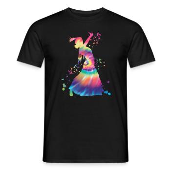 Flamenco Frau Mit Flamencokleid - Männer T-Shirt - Schwarz - Vorne - AI Model Male 178 light (178cm)