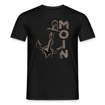 Moin Anker Ostfriesland Ostfriese - Männer T-Shirt - Schwarz - Vorne - AI Model Male 178 light (178cm)