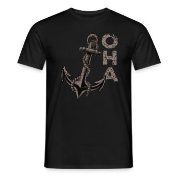 Oha Anker Norddeutsche Panikattacke - Männer T-Shirt - Schwarz - Vorne - AI Model Male 178 light (178cm)