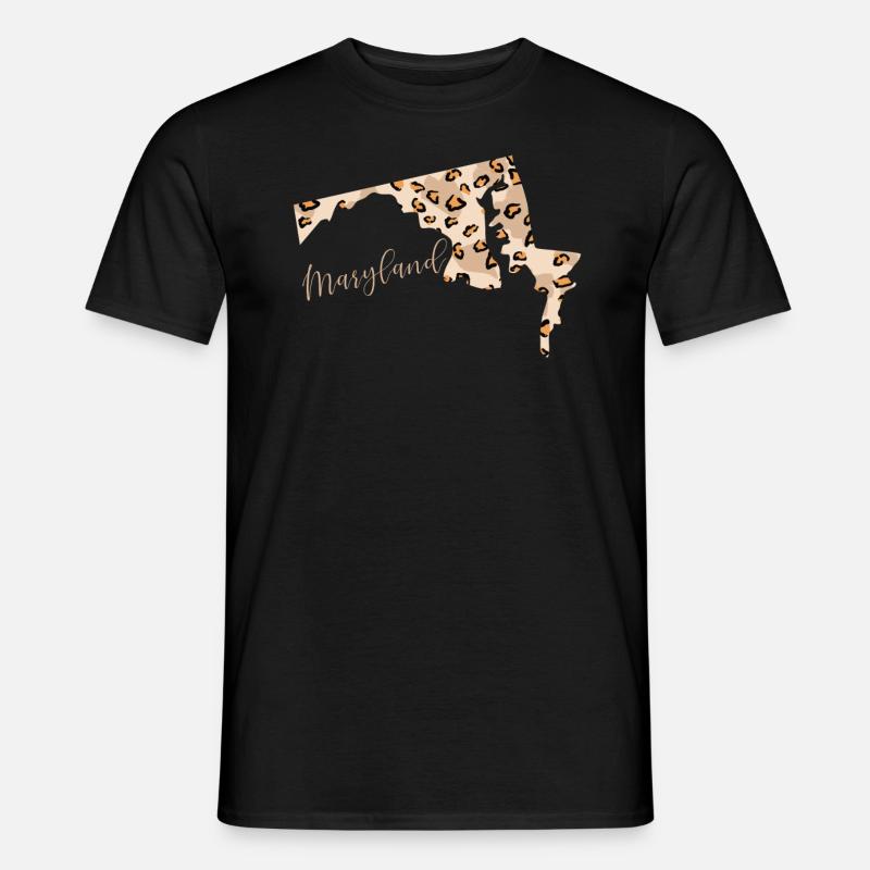 Maryland Leopard Pattern Card Leo - T-shirt homme - noir