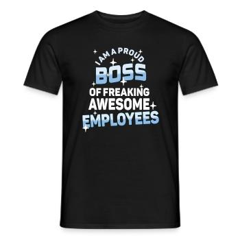Fier patron de bons employés - T-shirt homme - noir - Devant - AI Model Male 178 light (178cm)