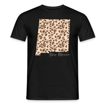 Carte imprimée léopard État du Nouveau-Mexique - T-shirt homme - noir - Devant - AI Model Male 178 light (178cm)
