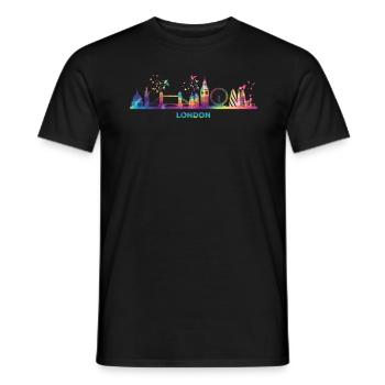 Skyline londonienne Londres - T-shirt homme - noir - Devant - AI Model Male 178 light (178cm)