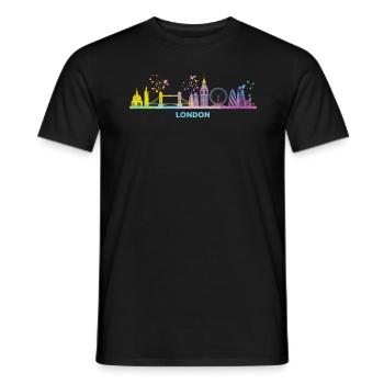 Londoner Skyline London - Männer T-Shirt - Schwarz - Vorne - AI Model Male 178 light (178cm)