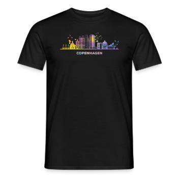 Ligne d’horizon de Copenhague Copenhague - T-shirt homme - noir - Devant - AI Model Male 178 light (178cm)
