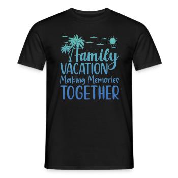 Vacances d’été en famille Créer des souvenirs - T-shirt homme - noir - Devant - AI Model Male 178 light (178cm)