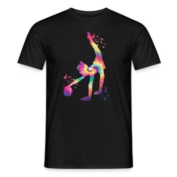 Gymnaste avec gymnastique rythmique de balle - T-shirt homme - noir - Devant - AI Model Male 178 light (178cm)