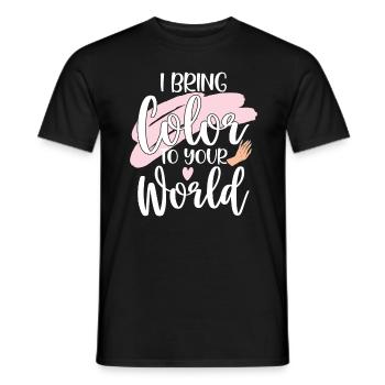 Ich Bringe Farbe In Deine Welt Nail Tech - Männer T-Shirt - Schwarz - Vorne - AI Model Male 178 light (178cm)