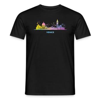 Venezianische Skyline Stadtbild Venedig - Männer T-Shirt - Schwarz - Vorne - AI Model Male 178 light (178cm)