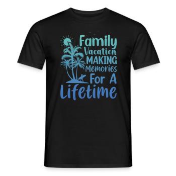Vacances d’été en famille Créer des souvenirs - T-shirt homme - noir - Devant - AI Model Male 178 light (178cm)