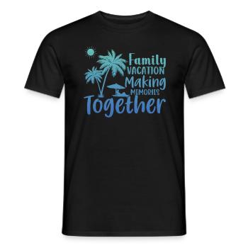Vacances d’été en famille Créer des souvenirs - T-shirt homme - noir - Devant - AI Model Male 178 light (178cm)
