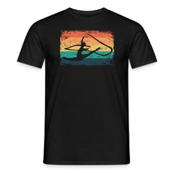 Gymnaste Gymnaste Gymnastique Rythmique Rétro - T-shirt homme - noir - Devant - AI Model Male 178 light (178cm)