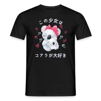 Koala Love Mama Koala Ours - T-shirt homme - noir - Devant - AI Model Male 178 light (178cm)