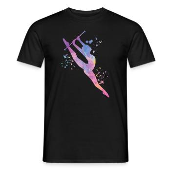 Gymnastin Mit Taktstock Rhythmische Sportgymnastik - Männer T-Shirt - Schwarz - Vorne - AI Model Male 178 light (178cm)