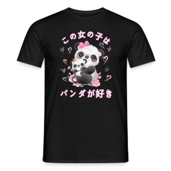 Panda Liebe Mama Panda Bär - Männer T-Shirt - Schwarz - Vorne - AI Model Male 178 light (178cm)