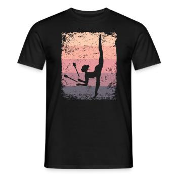 Gymnast Legs Gymnastique Rythmique Rétro - T-shirt homme - noir - Devant - AI Model Male 178 light (178cm)