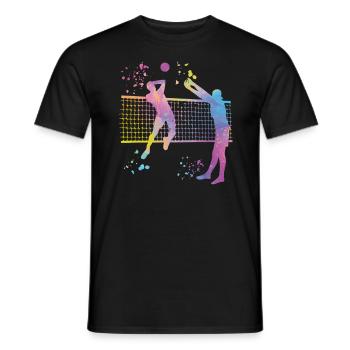 Volleyballspieler Kinder Beachvolleyball - Männer T-Shirt - Schwarz - Vorne - AI Model Male 178 light (178cm)