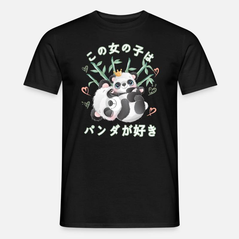 Panda Love Mama Panda Bear - Men's T-Shirt - black