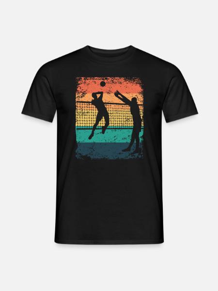 Volleyball Player Retro Beach Volleyball - Men's T-Shirt - black