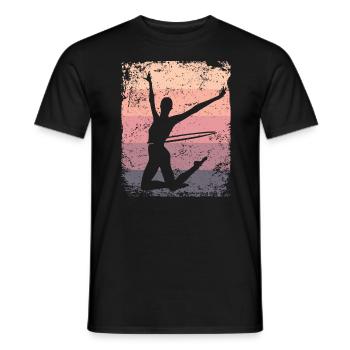 Gymnaste Gymnastique Rétro Rythmique Mature - T-shirt homme - noir - Devant - AI Model Male 178 light (178cm)