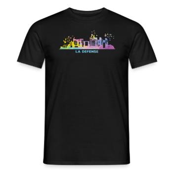 La Defense Skyline Paris - Männer T-Shirt - Schwarz - Vorne - AI Model Male 178 light (178cm)