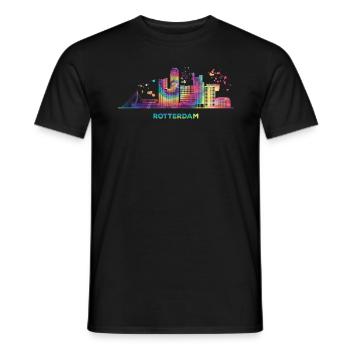 Rotterdam Skyline Rotterdam - Männer T-Shirt - Schwarz - Vorne - AI Model Male 178 light (178cm)