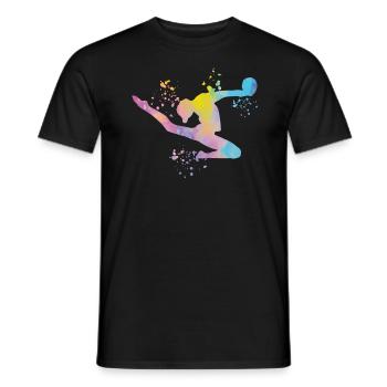 Gymnastin Mit Ball Rhythmische Gymnastik - Männer T-Shirt - Schwarz - Vorne - AI Model Male 178 light (178cm)