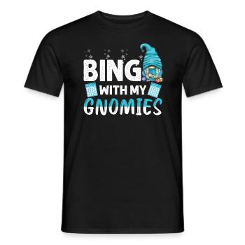 Bingo Mit Meinen Gnomies Lustiges Bingo - Männer T-Shirt - Schwarz - Vorne - AI Model Male 178 light (178cm)